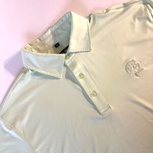 Bite Hard Men's‎ Medium Performance Polo Golf Shirt Green Activewear